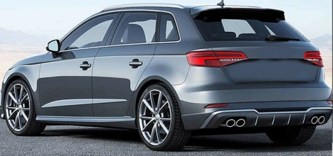AUDI A3 2016-2020 HATCHBACK IÇIN UYUMLU S3 DIFÜZÖR EGZOZ SETI (NORMAL TAMPON)
